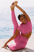 ALO Softsculpt Amp It Up Short Sleeve Bra - Paradise Pink — photo 1
