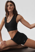Alosoft Affection V-Neck Bra Tank - Black — photo 1