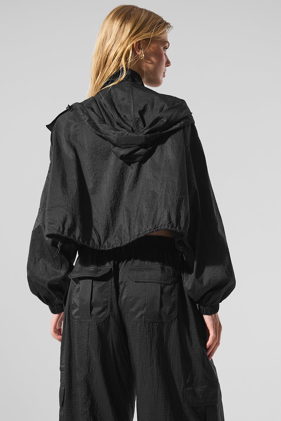 Cropped Game Time Full Zip Jacket - Black — photo 3
