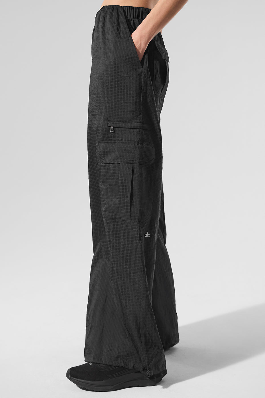 Sheer Game Time Wide Leg Jogger - Black — photo 5