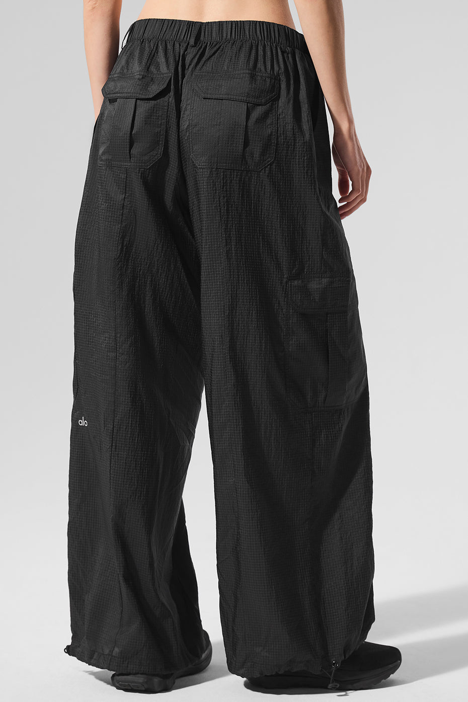 Sheer Game Time Wide Leg Jogger - Black — photo 3